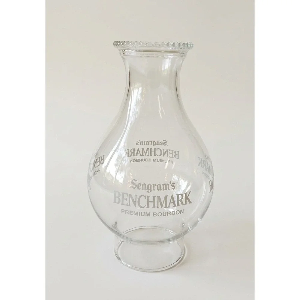 Hurricane Lamp Seagram's Benchmark Premium Bourbon Logo, Man Cave16.5